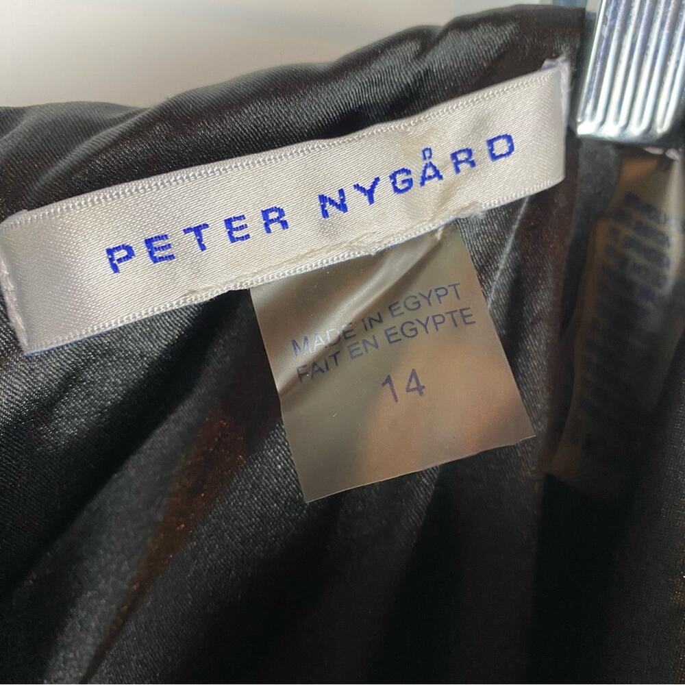 Peter Nygard Black Pencil Skirt Pleather Dart Accents Womens Size 14 - Picture 6 of 12